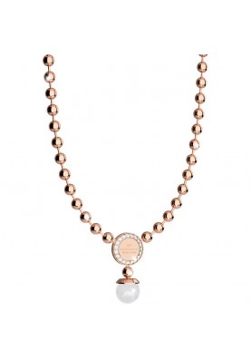 Rebecca BRONZE NECKLACE WITH STONES AND PEA Boulevard pearl