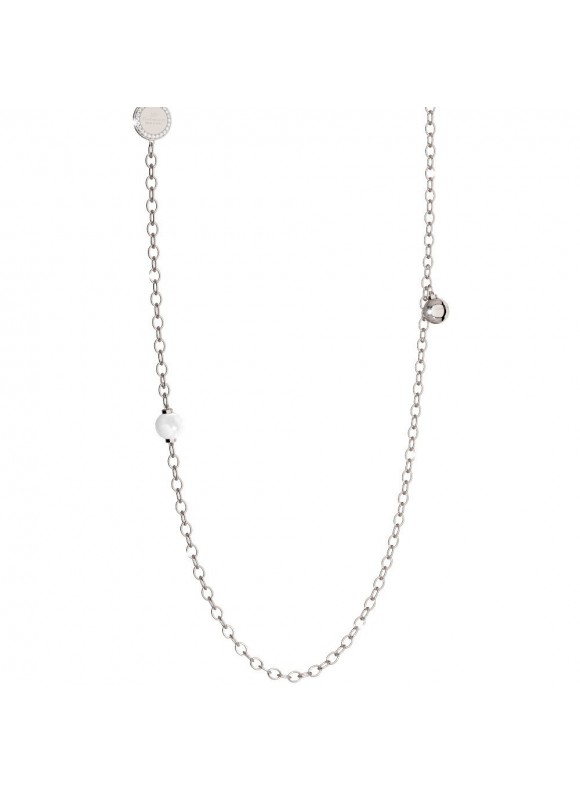 Rebecca BRONZE NECKLACE WITH PEARL AND STON Hollywood pearl